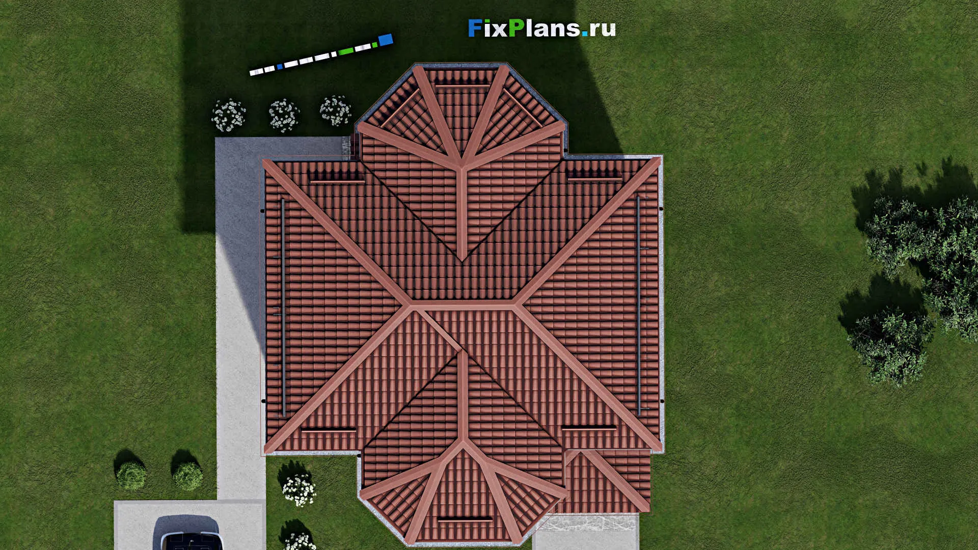 F-2024 - Проект двухэтажного дома 10 на 12, площадью 120 м² с 3 спальнями