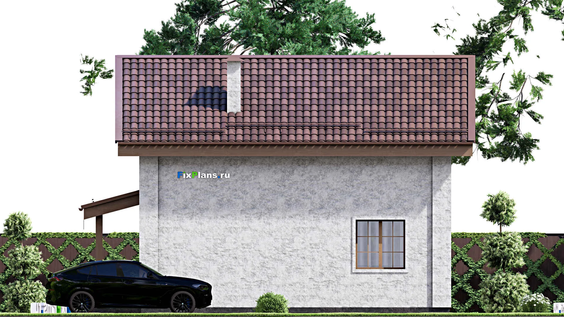 F-15272 - Планы дома с мансардой 8 на 11, площадью 90 м² с 3 спальнями