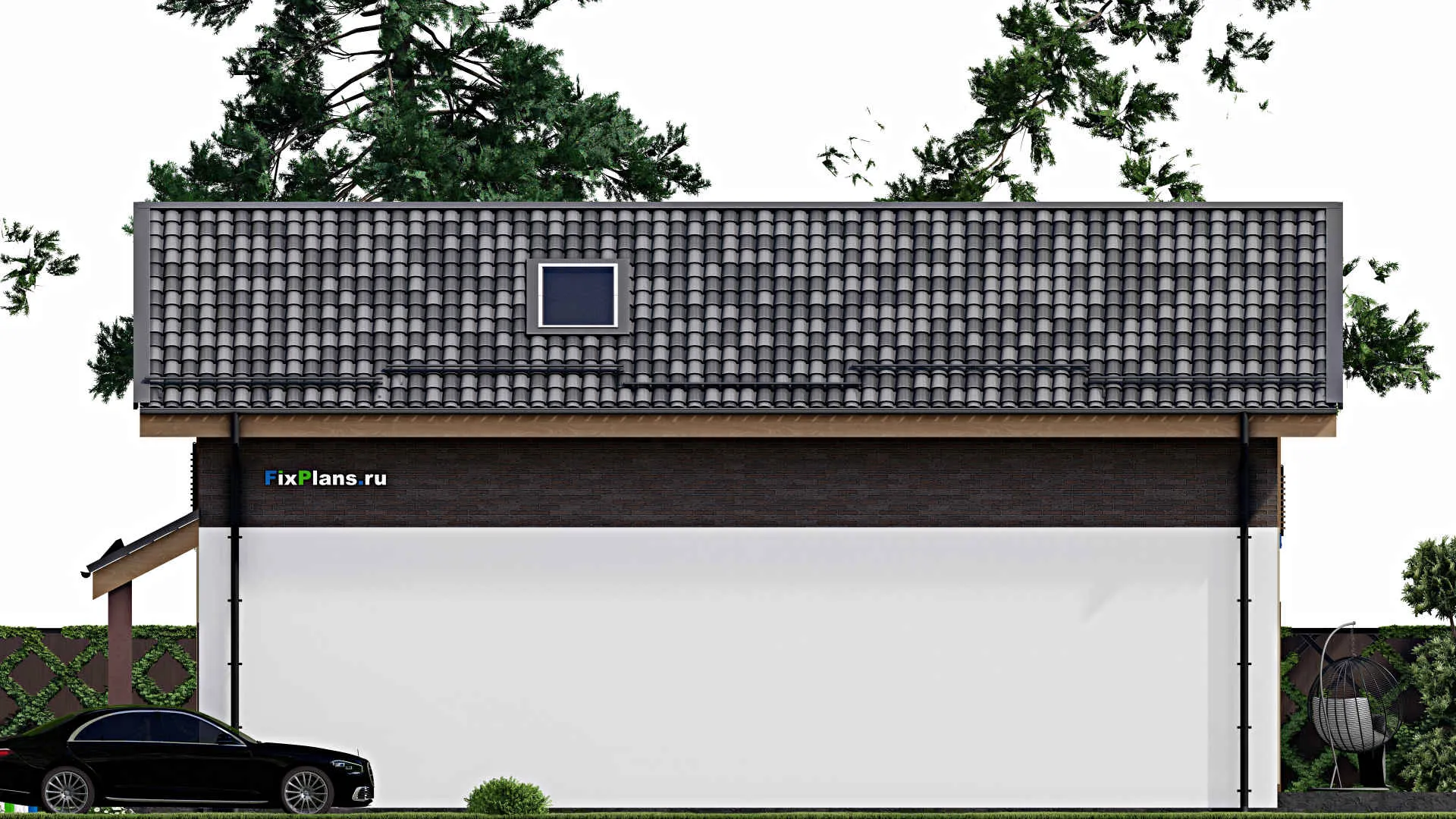 F-7721 - Планы дома с мансардой 7 на 14, площадью 160 м² с террасой и 3 спальнями