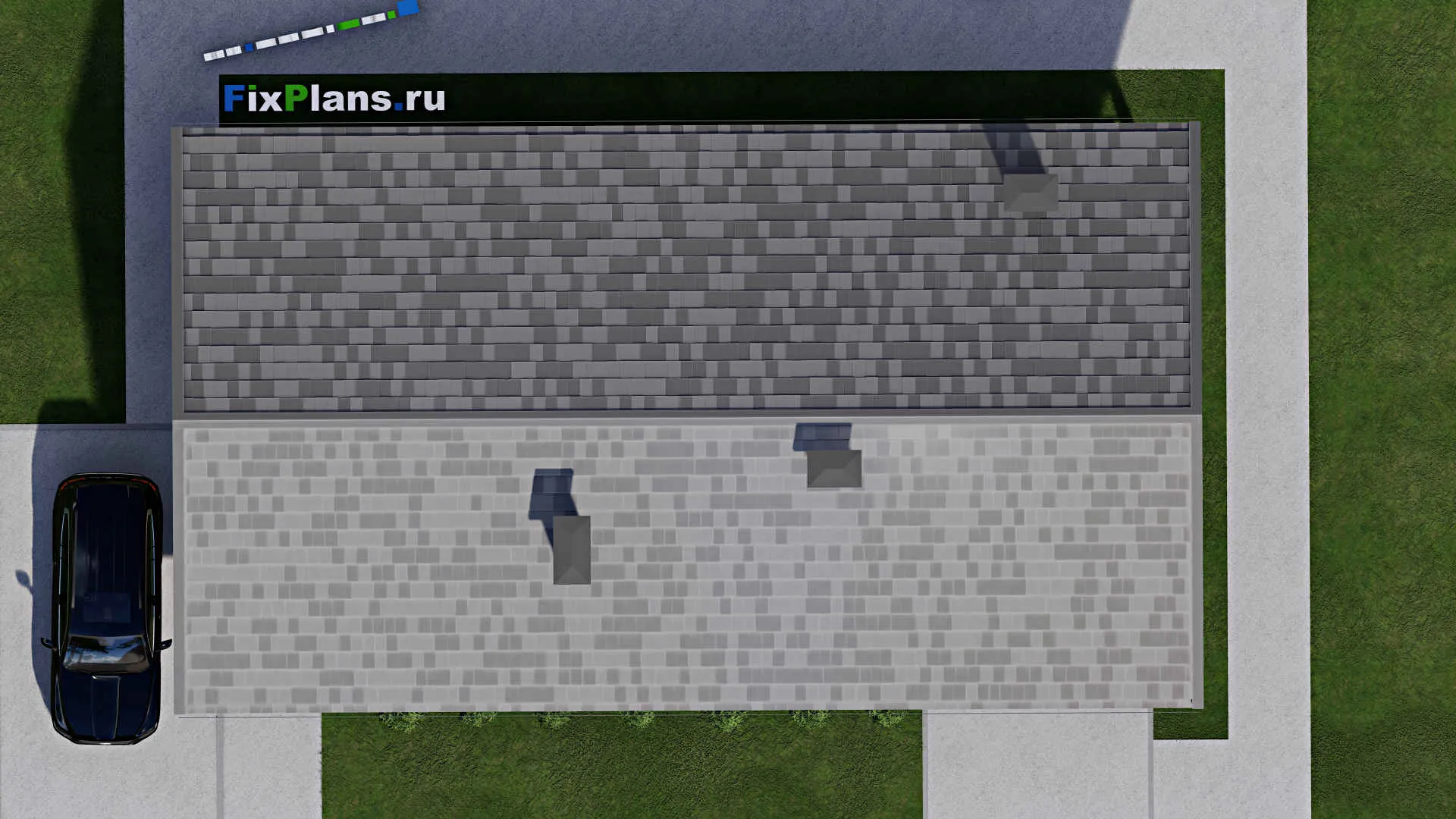 F-8621 - Проект бани 9 на 17, площадью 140 м² с терассой и санузлом