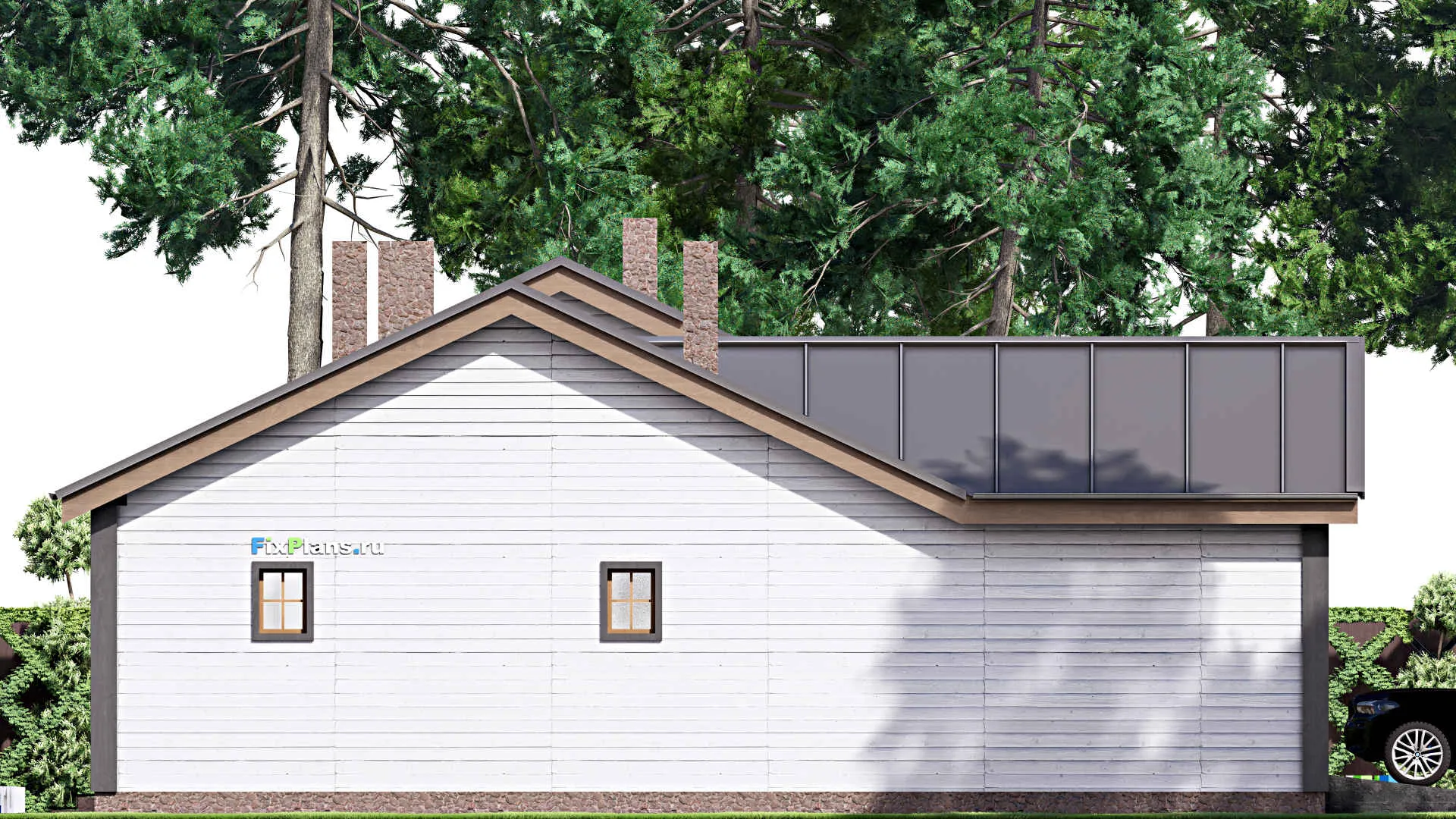 F-16397 - Проект одноэтажного дома 15 на 20, площадью 200 м² с 3 спальнями