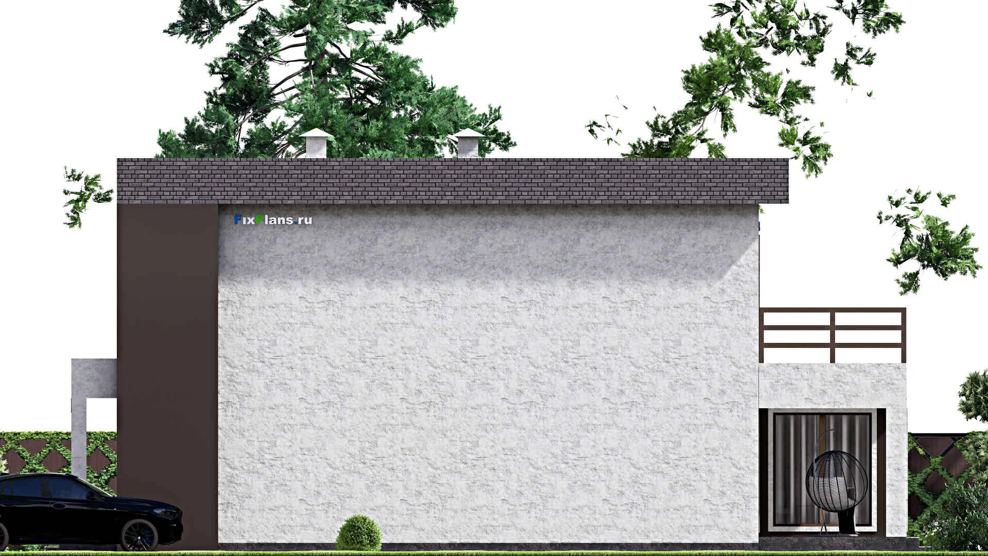 F-15389 - Проект двухэтажного дома 12 на 17, площадью 290 м² с террасой, балконом и 3 спальнями