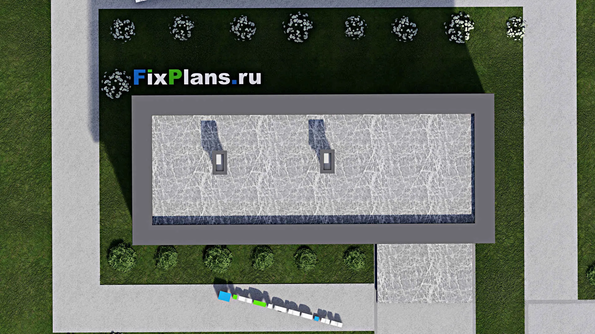 F-8846 - Проект бани 6 на 11, площадью 40 м² с санузлом