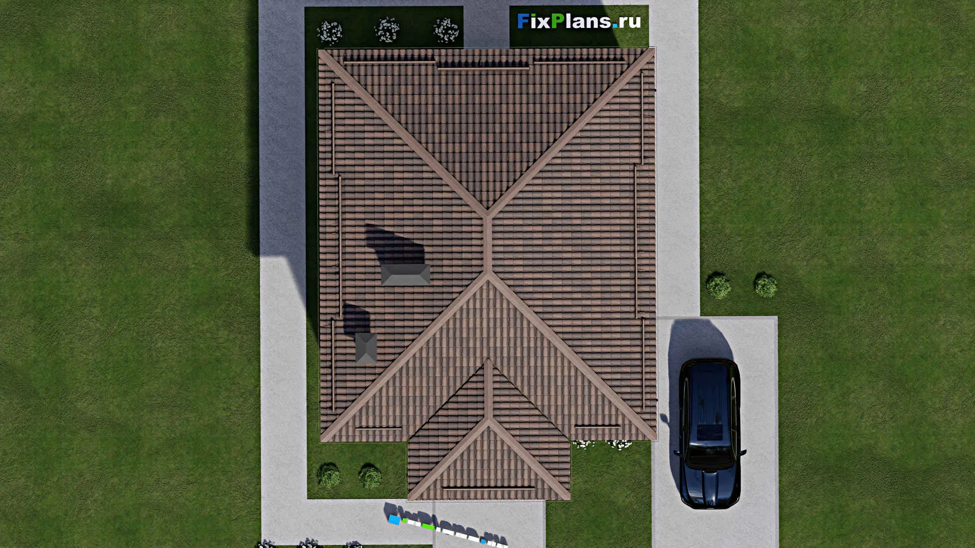 F-12203 - Планы двухэтажного дома 10 на 13, площадью 170 м² с балконом и 5 спальнями