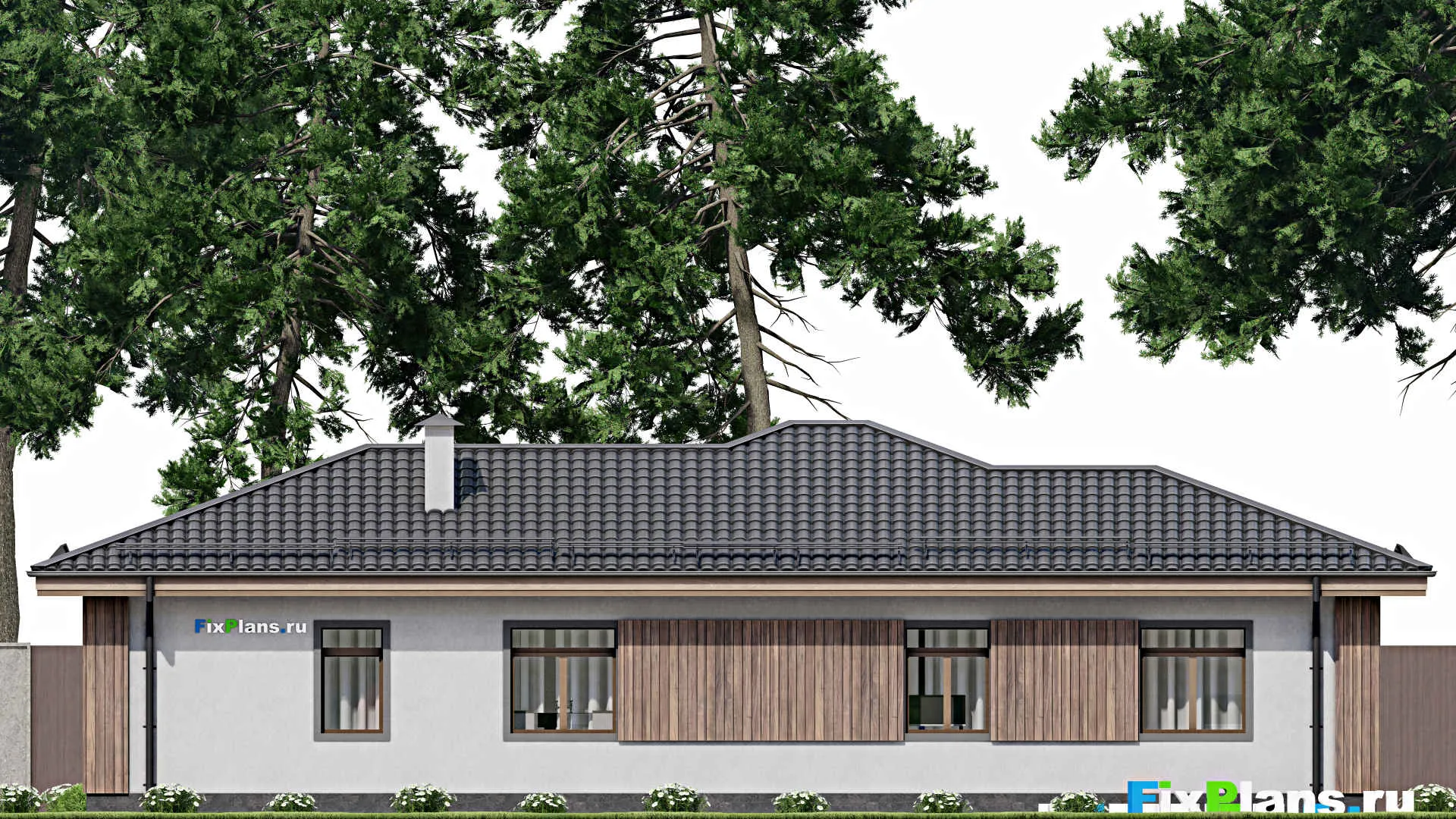 F-10502 - План одноэтажного дома 10 на 18, площадью 120 м² с 1 спальнями