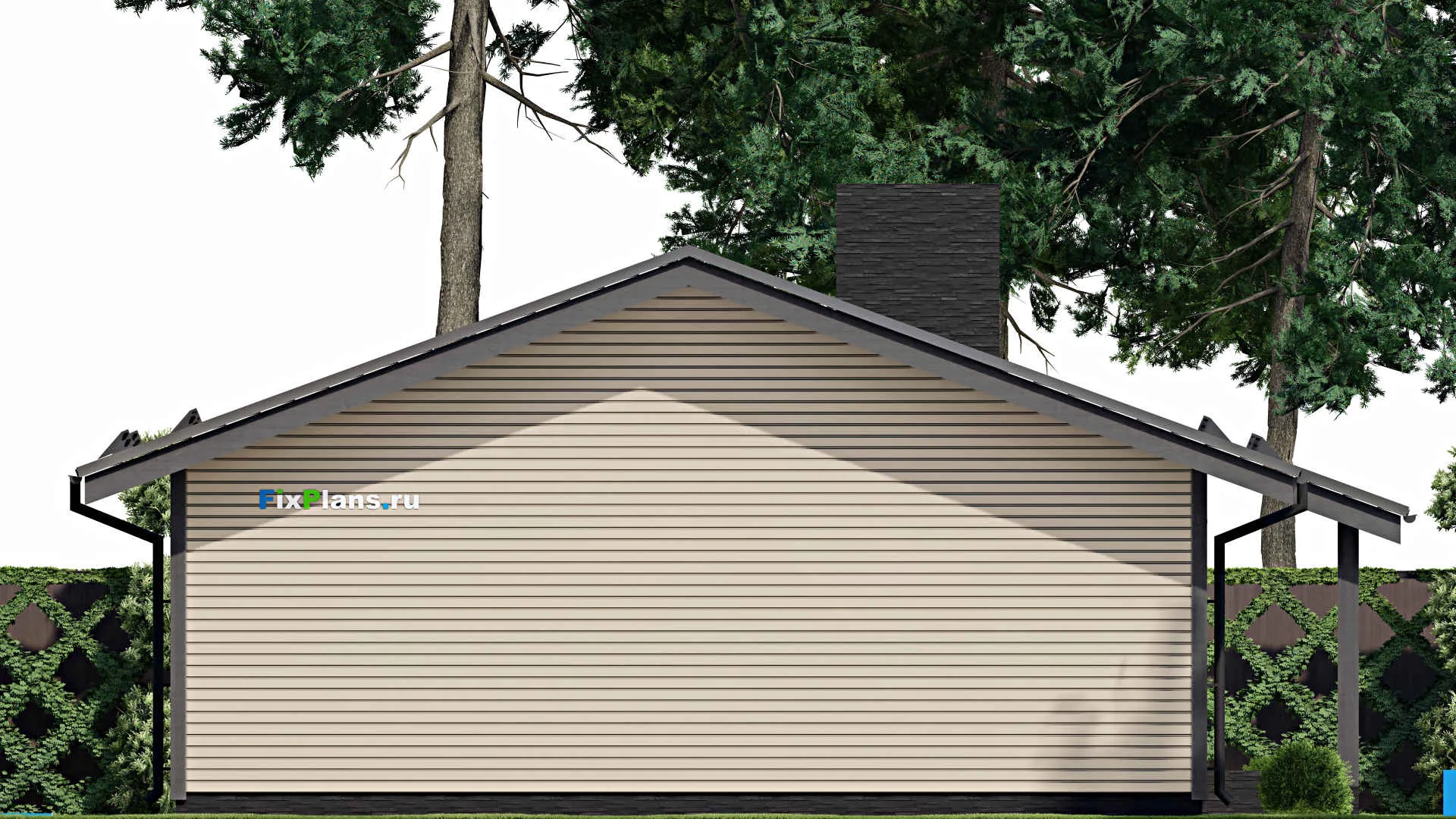 F-1547 - Проект одноэтажного дома 10 на 13, площадью 90 м² с 3 спальнями