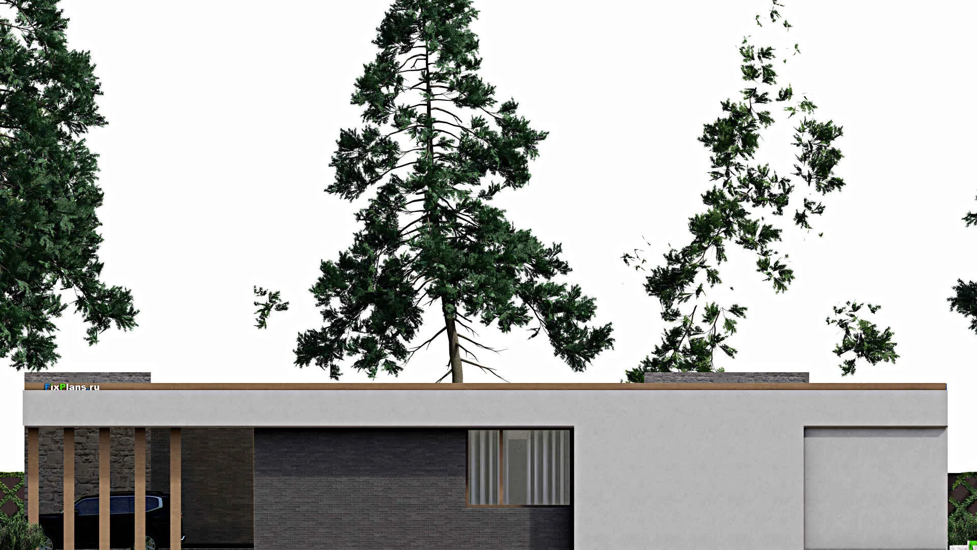 F-7343 - Проект одноэтажного дома 22 на 26, площадью 400 м² с террасой и 4 спальнями