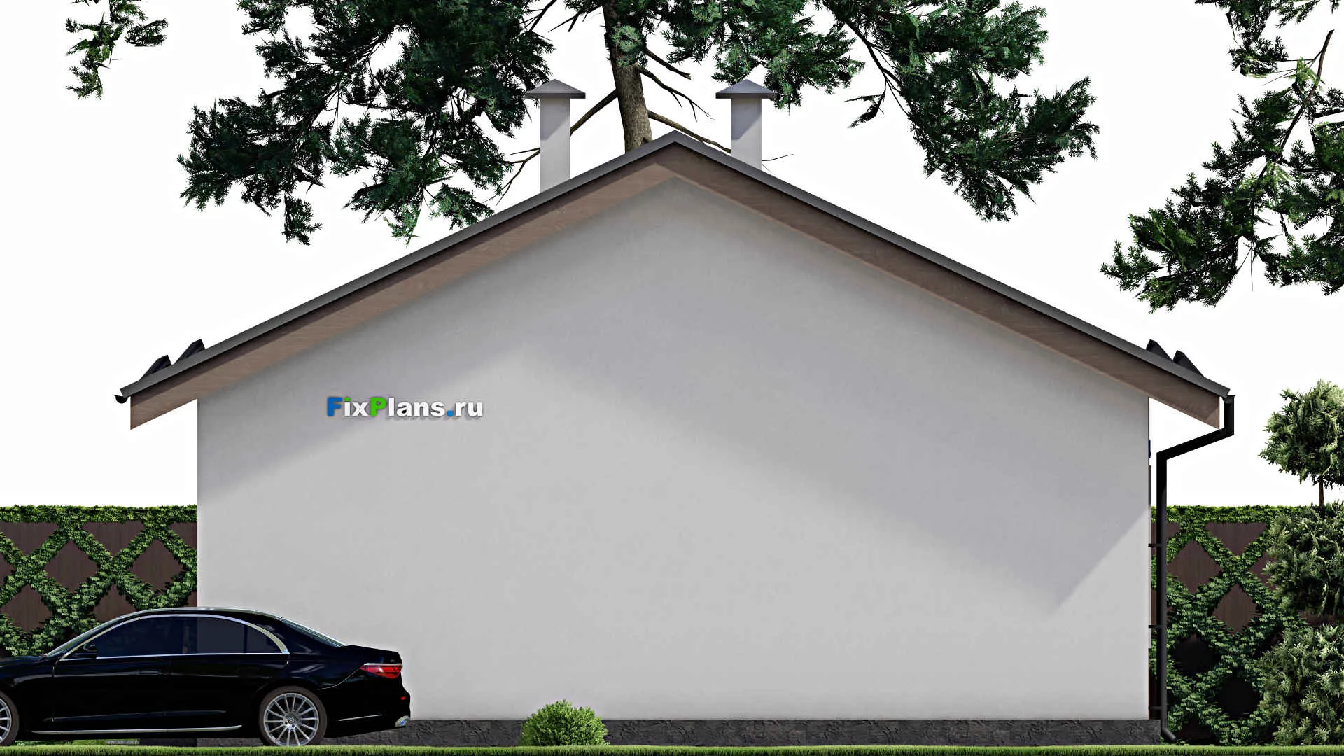 F-11780 - Проект одноэтажного дома 10 на 13, площадью 100 м² с 3 спальнями