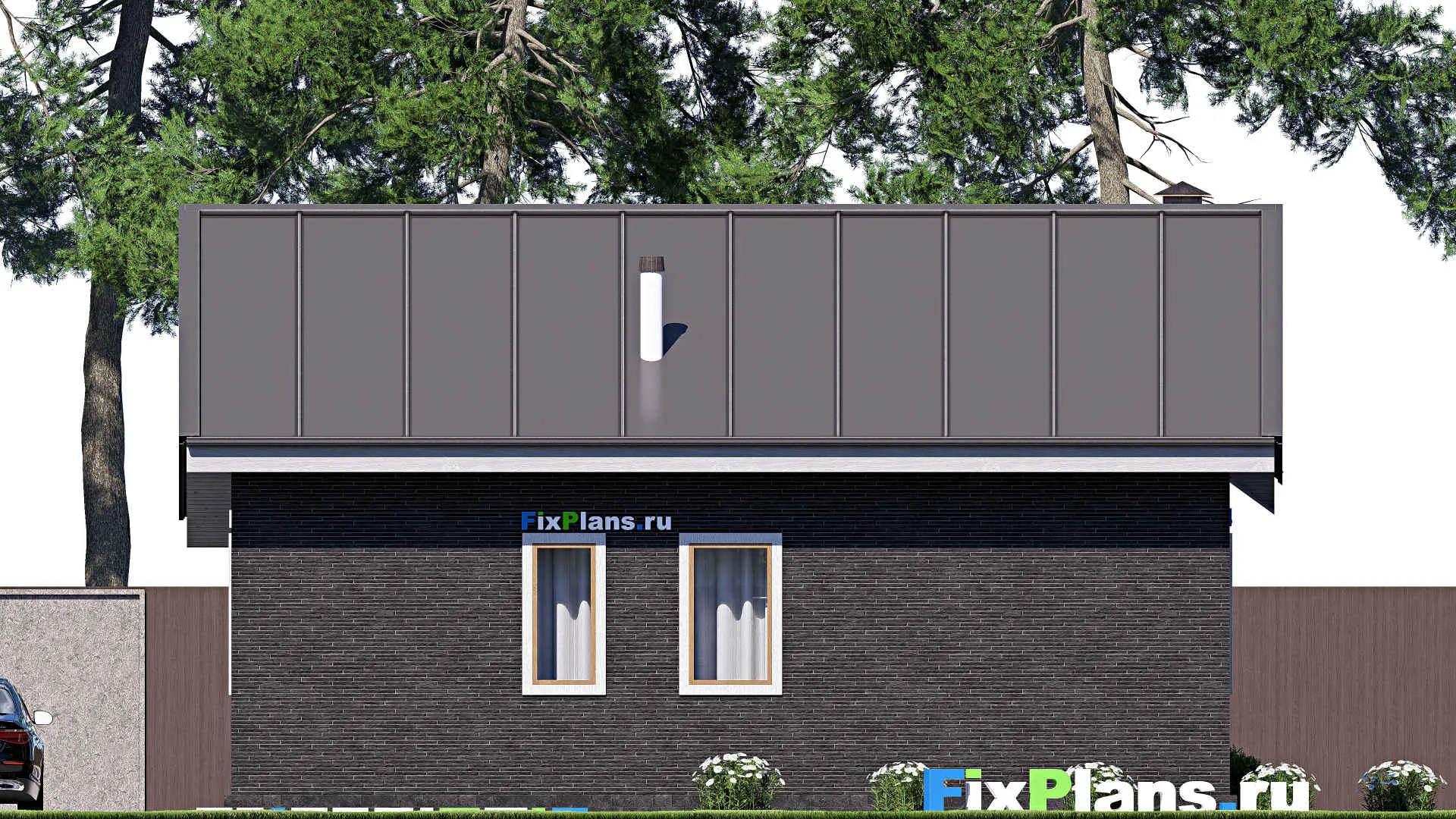 F-20105 - Проект одноэтажного дома 11 на 11, площадью 90 м² с 1 спальнями
