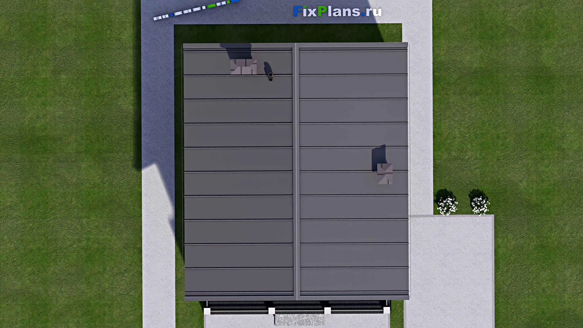 F-13967 - Проект двухэтажного дома 9 на 12, площадью 150 м² с балконом и 2 спальнями