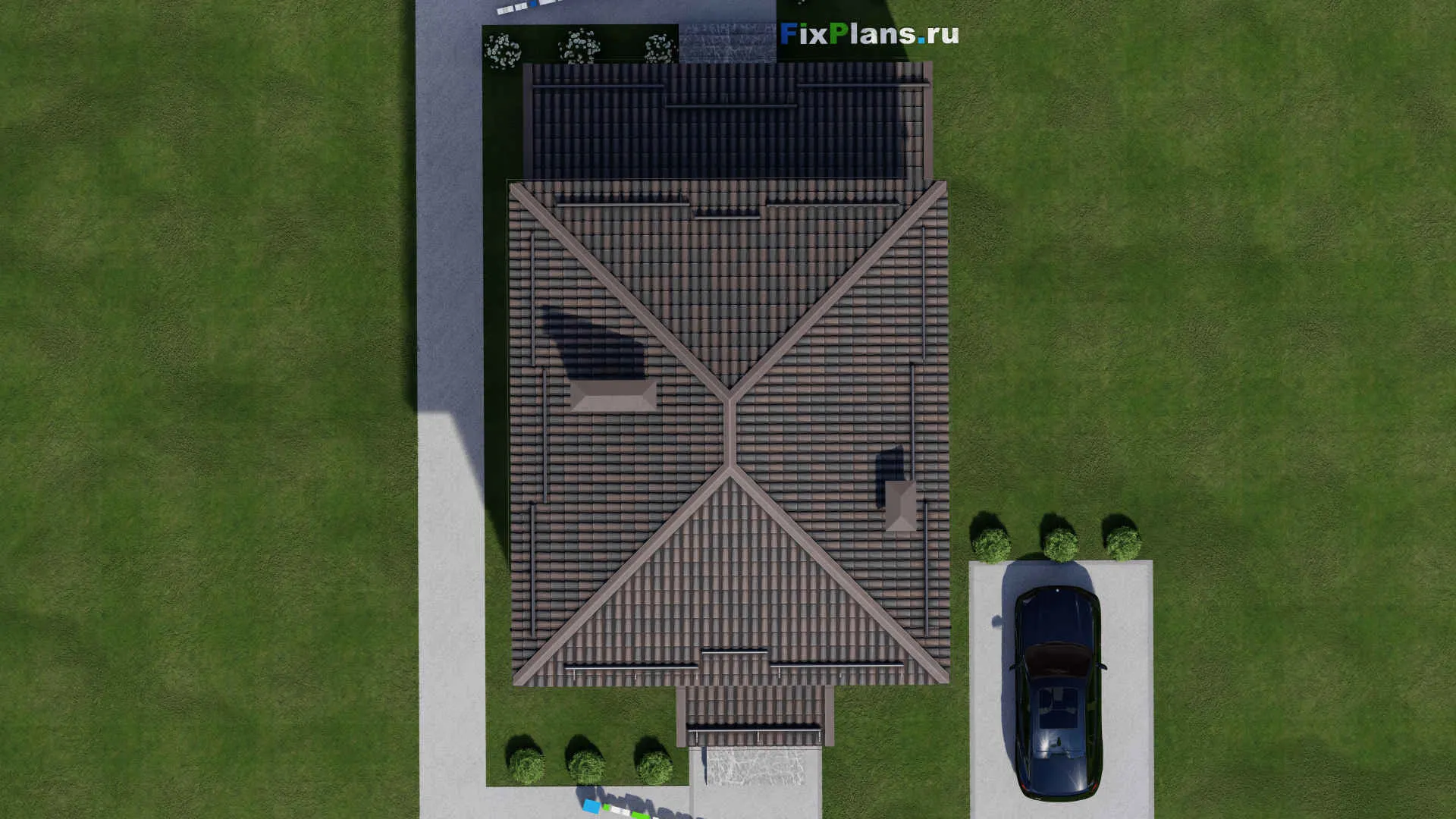 F-6452 - Проект двухэтажного дома 9 на 15, площадью 150 м² с террасой и 3 спальнями